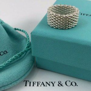 Tiffany & Co Somerset Mesh Ring Size 6